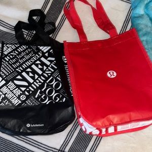 Two lululemon reusable bags